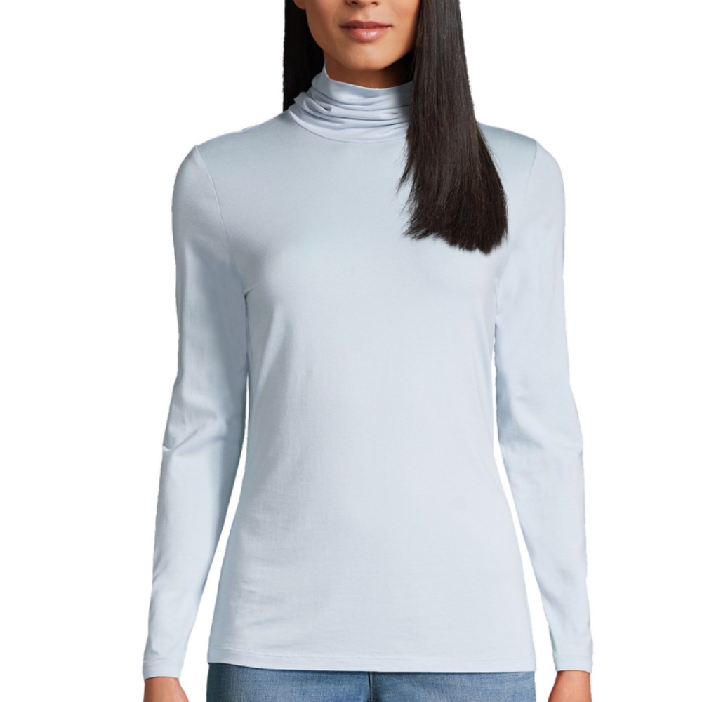 Lands’ End Light Blue Long Sleeve Turtleneck